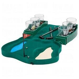Clubhouse Collection 19th Hole Putting Game With Shot Glasses Adult Play